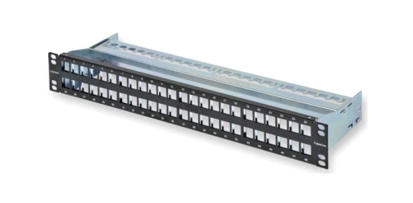 Corning 48 Port Boş Keystone Patch Panel 19inç CAXXSV-04808-C002 ürün görseli 1