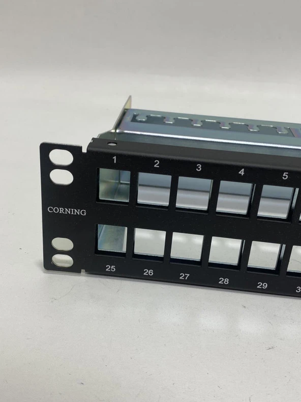 Corning 48 Port Boş Keystone Patch Panel 19inç CAXXSV-04808-C002 - Resim 4