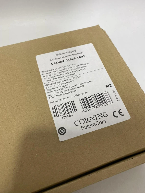 Corning 48 Port Boş Keystone Patch Panel 19inç CAXXSV-04808-C002 - Resim 9