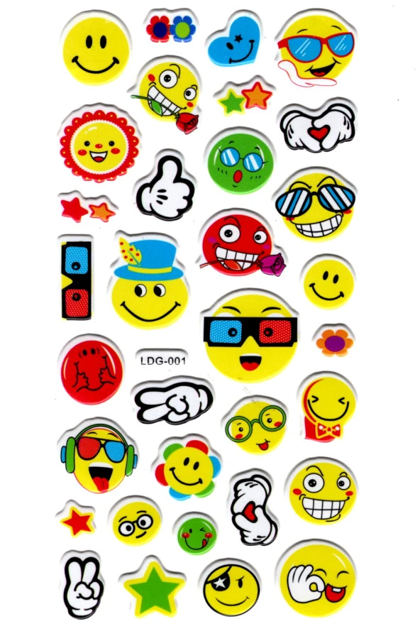 Sticker Kabartmalı Stiker Defter, Planlayıcı Etiket (Ldg001)-17x9 cm - Havalı Emoji ürün görseli 1