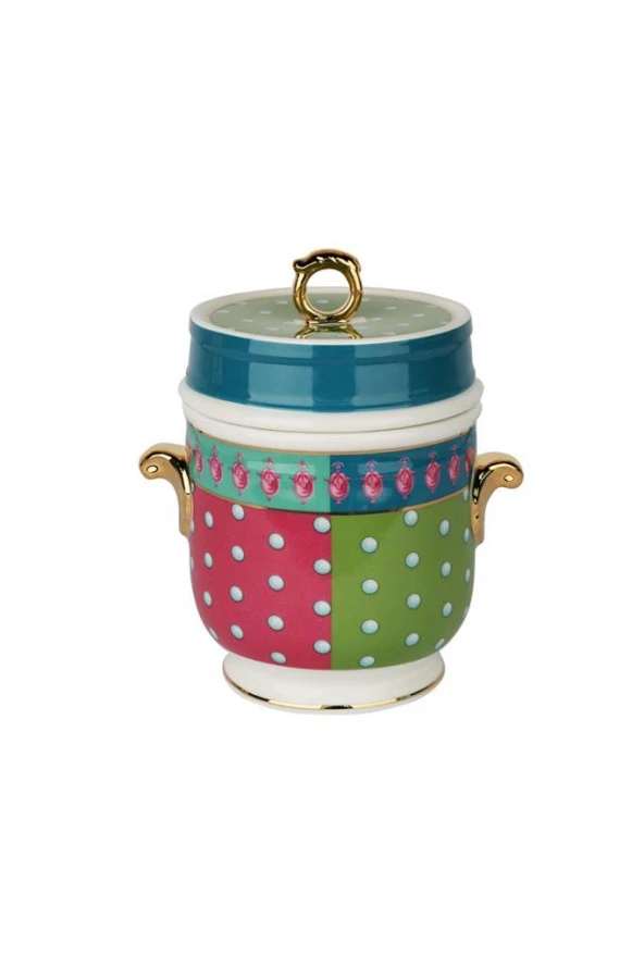 Star Dekor luckyart Estelle Bone Kulplu kavanoz 16cm ürün görseli 1