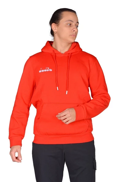 Diadora Bergamo - Erkek Kırmızı Pamuklu Spor Sweatshirt - DDBER1030016 ürün görseli 1