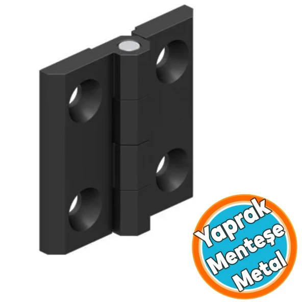 Yaprak Menteşe Metal Mat Siyah 40 x 40 mm ürün görseli 1