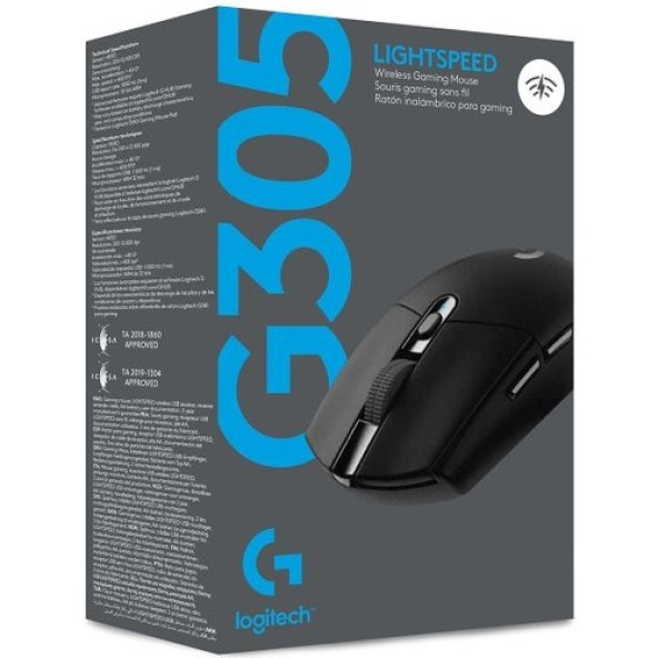 Logitech G305 Lightspeed 910-005283 Siyah Optik Wireless Oyuncu Mouse - Resim 2