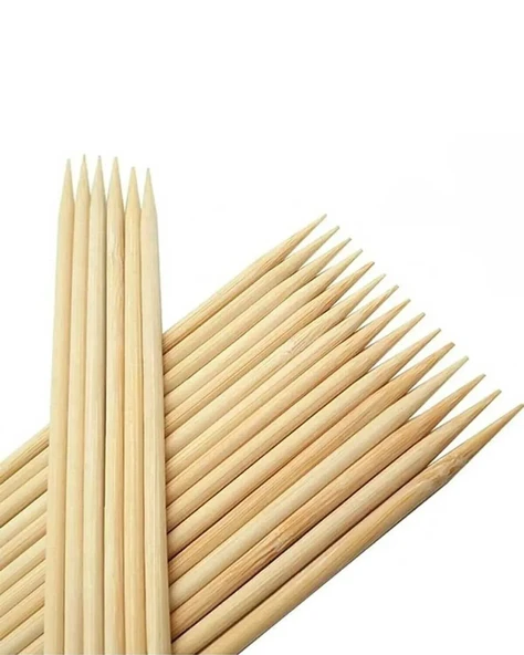 Hayal Sepeti Bambu 5mm Kalın Ahşap Çöp Şiş Çubuğu 40 Cm - 20 Adet ürün görseli 1