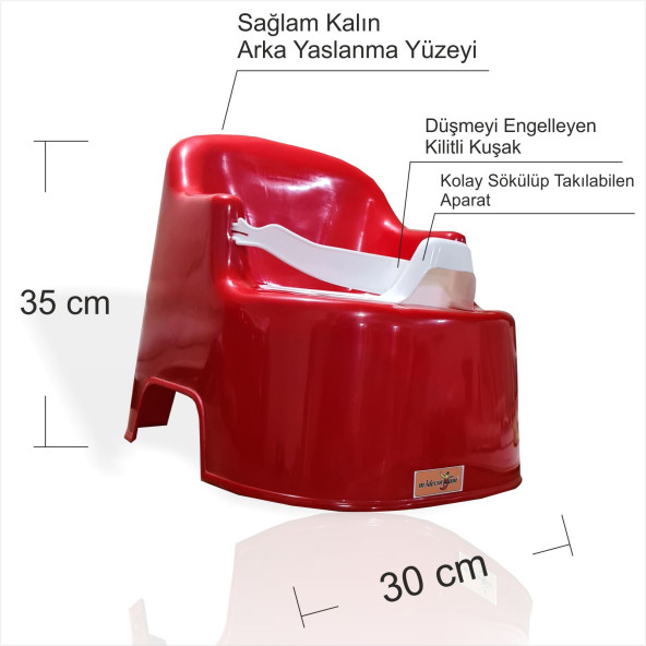 Bebek Çocuk İçin Düşme Önleyici Emniyet Kuşaklı Kemerli Sökülebilen Lazımlık Wc Klozet Tuvalet Hela ürün görseli 1