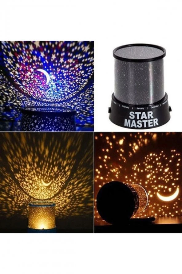 Star Master Gece Lambası Renkli Yıldızlı Gökyüzü Projeksiyon Yansıtmalı Çocuk Bebek Odası Lamba ürün görseli 1