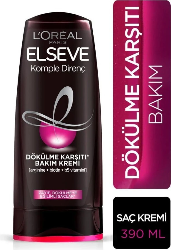Loreal Paris L'oréal Paris Elseve Komple Direnç Dökülme Karşıtı Bakım Kremi 390 ml ürün görseli 1
