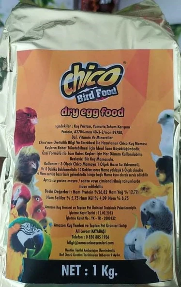 Cihico Kuş maması 1 Kg ürün görseli 1