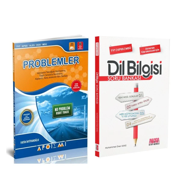 Apotemi Problemler ve AKM Dil Bilgisi Soru Bankası Seti 2 Kitap ürün görseli 1