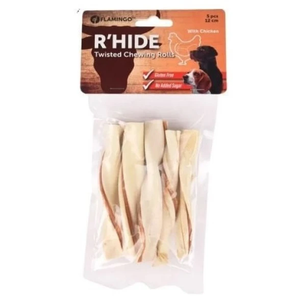 Flamingo Rhide Twisted Tavuklu Burgu 85 gr Köpek Skt:08/2026 ürün görseli 1