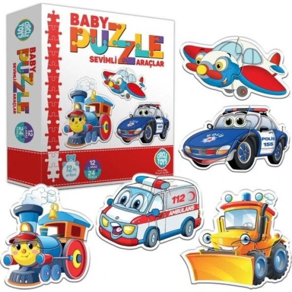 Circle Toys Baby Puzzle Araçlar 24 Parça Ct022 ürün görseli 1