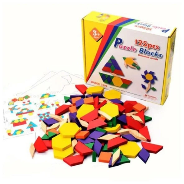 Woodentoys Puzzle Blokları 125 Parça ürün görseli 1