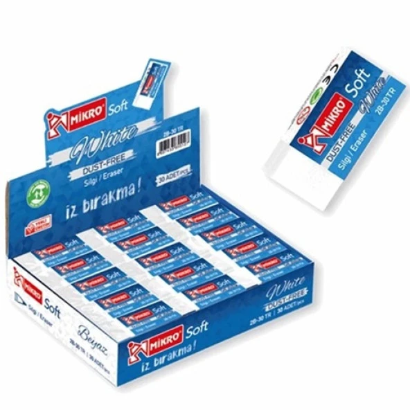 Mikro Dust-Free Silgi Beyaz 2B-30 - 3 adet ürün görseli 1