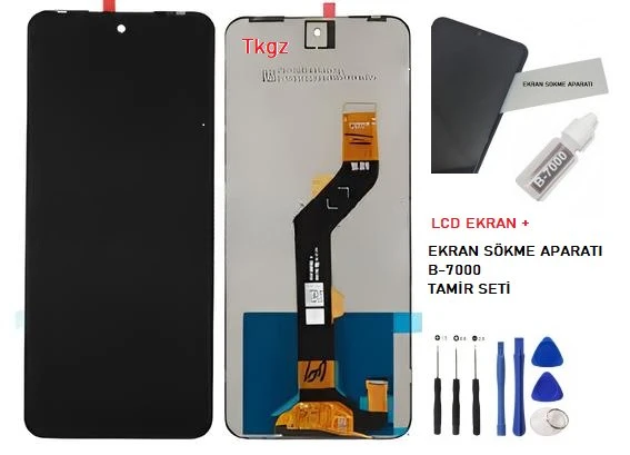 Tecno Spark GO 2023 Lcd Ekran Dokunmatik Orijinal Kalite + B-7000 + TAMİR SETİ ürün görseli 1