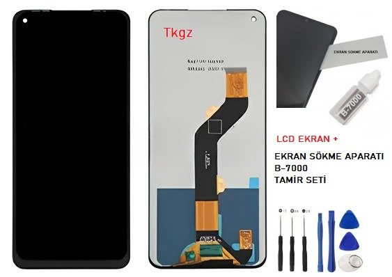 Tecno Camon 16 Lcd Ekran Dokunmatik Orijinal Kalite + B-7000 + TAMİR SETİ ürün görseli 1