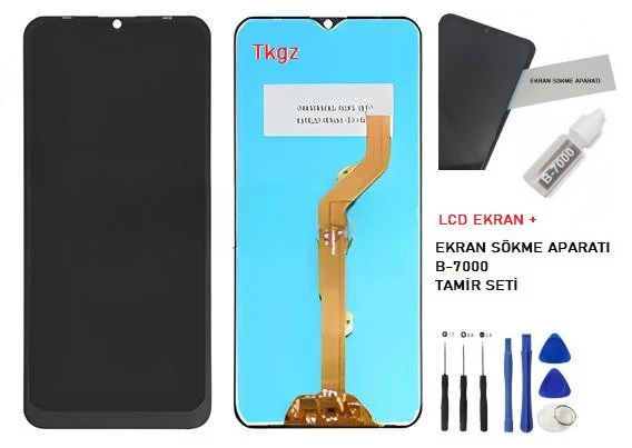 Tecno Camon 12 AİR Lcd Ekran Dokunmatik Orijinal Kalite + B-7000 + TAMİR SETİ ürün görseli 1