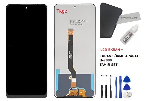 Infinix HOT 11S Lcd Ekran Dokunmatik Orijinal Kalite + B-7000 + TAMİR SETİ ürün görseli 1