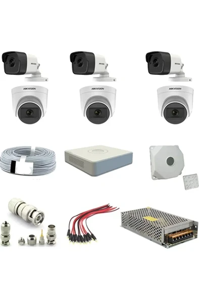 Hıkvısıon 2mp 1080P 6 Adet Fullhd Güvenlik Kamera Seti ürün görseli 1