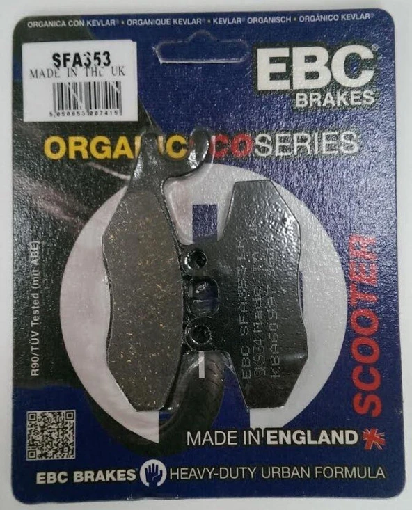 Ebc Sfa353 2005-2015 Piaggio FLY 100 Uyumlu Ön Fren Balatası Organik Balata ürün görseli 1