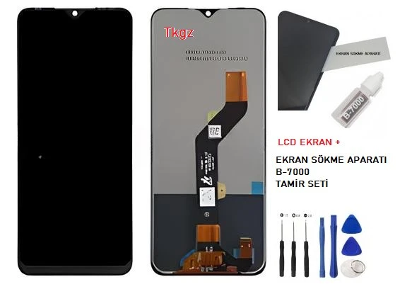 Infinix HOT 10T Lcd Ekran Dokunmatik Orijinal Kalite + B-7000 + TAMİR SETİ ürün görseli 1