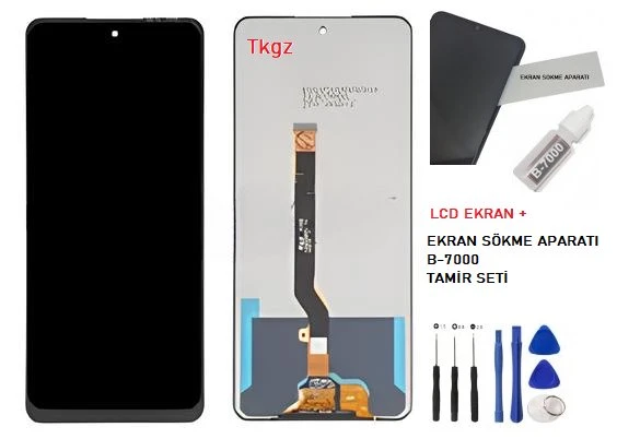 Infinix NOTE 10 PRO Lcd Ekran Dokunmatik Orijinal Kalite + B-7000 + TAMİR SETİ ürün görseli 1