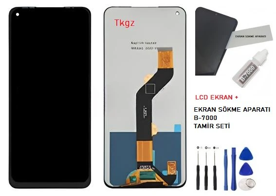 Infinix HOT 8İ Lcd Ekran Dokunmatik Orijinal Kalite + B-7000 + TAMİR SETİ ürün görseli 1