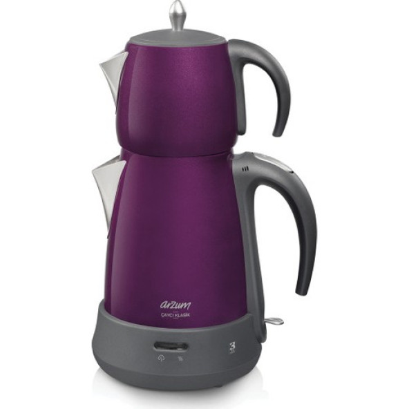 Arzum AR3077 Çaycı Klasik 1650 W Çelik Çay Makinesi ürün görseli 1