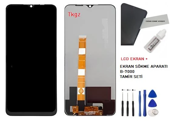 Oppo A16 Lcd Ekran Dokunmatik Orijinal Kalite + B-7000 + TAMİR SETİ ürün görseli 1