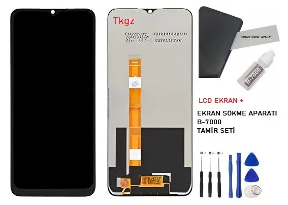 Oppo A15S Lcd Ekran Dokunmatik Orijinal Kalite + B-7000 + TAMİR SETİ ürün görseli 1