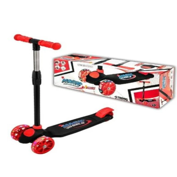BRN-2218 IŞIKLI SCOOTER KIRMIZI ürün görseli 1