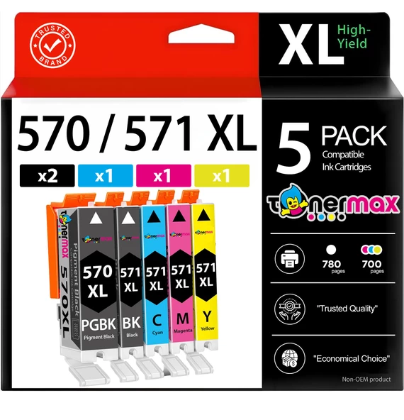 Canon Pixma MG-6851 Muadil Kartuş Set / Canon PGI-570XL / CLI-571XL ürün görseli 1