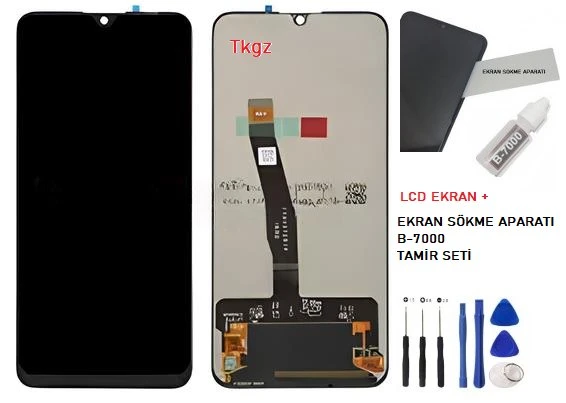 Tkgz - P Smart 2019 Lcd Ekran Dokunmatik Orijinal KaLite + B-7000 + TAMİR SETİ ürün görseli 1