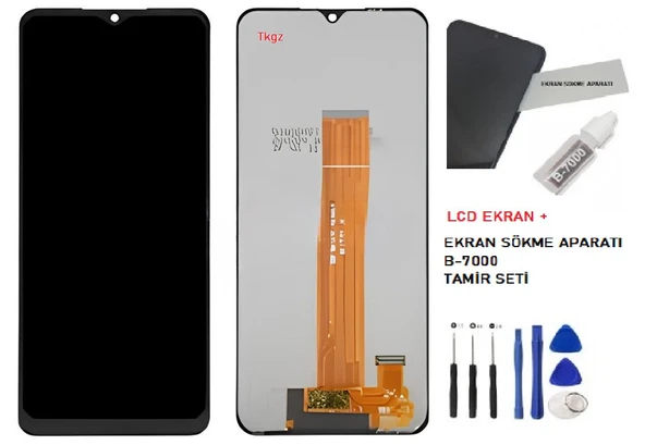 Samsung Galaxy A02 - SM-A022F Lcd Ekran Dokunmatik Orijinal Kalite + B-7000 + TAMİR SETİ ürün görseli 1