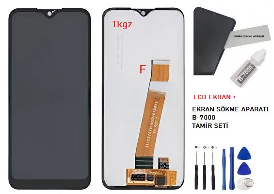 Samsung Galaxy A01F - SM-A015F Lcd Ekran Dokunmatik Orijinal Kalite + B-7000 + TAMİR SETİ ürün görseli 1