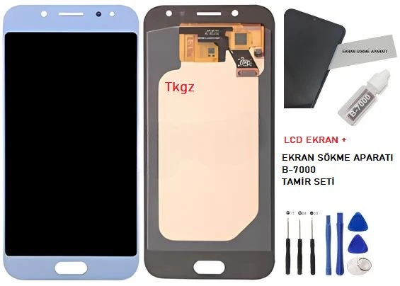 Samsung Galaxy J5 PRO - SM-J530F Lcd Ekran Dokunmatik Orijinal Kalite MAVİ + B-7000 + TAMİR SETİ ürün görseli 1