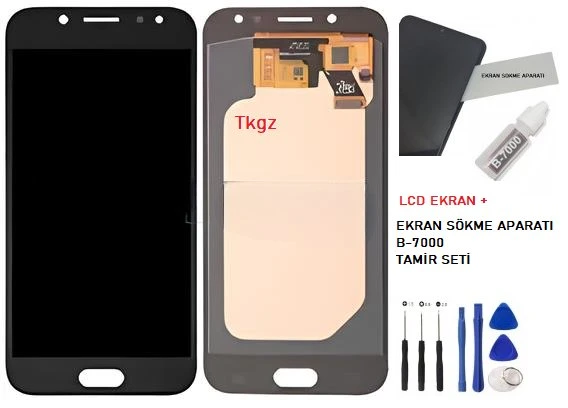 Samsung Galaxy J5 PRO - SM-J530F Lcd Ekran Dokunmatik Orijinal Kalite SİYAH + B-7000 + TAMİR SETİ ürün görseli 1