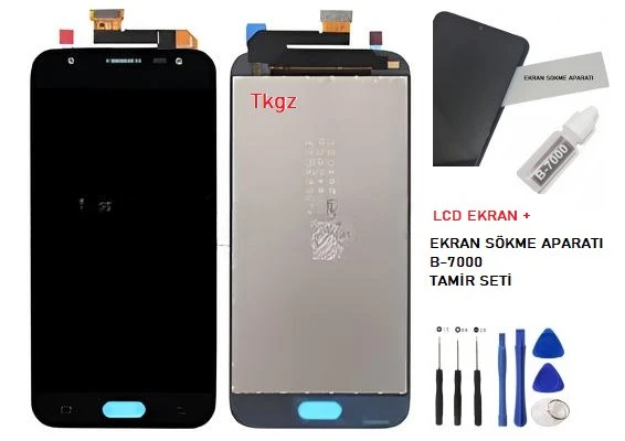 Samsung Galaxy J3 PRO - SM-J330F Lcd Ekran Dokunmatik Orijinal Kalite SİYAH + B-7000 + TAMİR SETİ ürün görseli 1