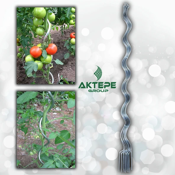 10 Adet 150 Cm Metal Spiral Bitki Destek Çubuğu Fidan Bağlama Teli ve Çiçek Teli ürün görseli 1