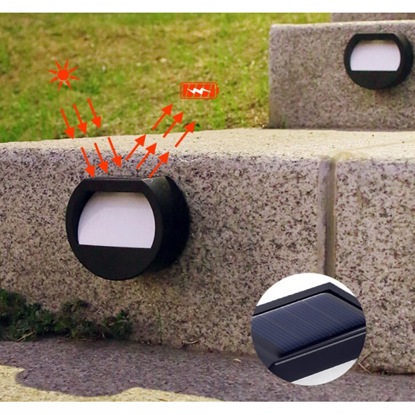 5W QUA 3200K Led Solar Aplik - Resim 4