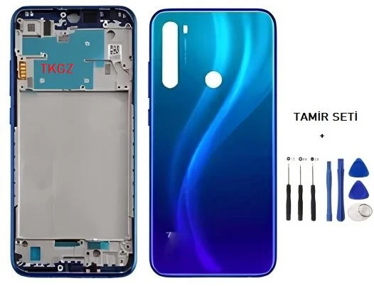Xiaomi Redmi NOTE 8 FULL Kasa Arka Kapak Takım MAVİ - TAMİR SETİ ürün görseli 1