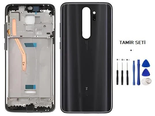 Xiaomi Redmi NOTE 8 PRO FULL Kasa Arka Kapak Takım SİYAH - TAMİR SETİ ürün görseli 1