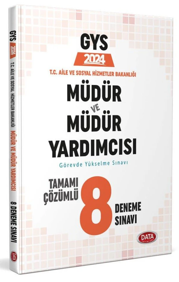 T.C. Aile ve Sosyal Hizmetler Bakanlığı GYS Müdür ve Müdür Yard Tamamı Çözümlü 8 Deneme Sınavı Data ürün görseli 1