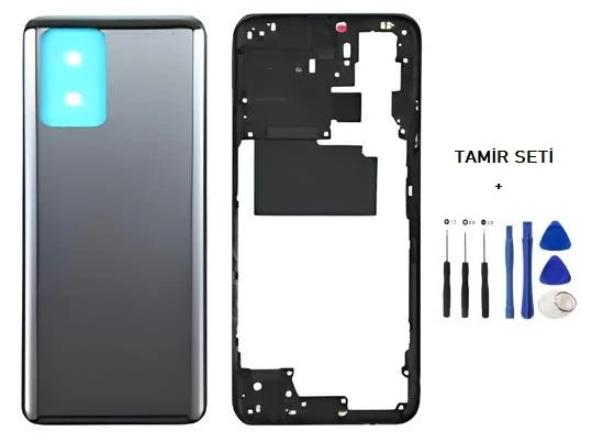 Xiaomi Redmi NOTE 10S  FULL KASA Arka Kapak Takım SİYAH - TAMİR SETİ ürün görseli 1