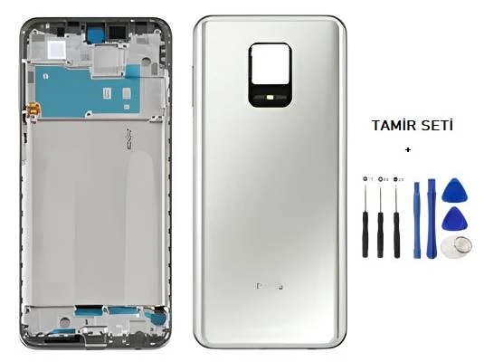 Xiaomi Redmi NOTE 9 PRO FULL Kasa Arka Kapak Takım BEYAZ - TAMİR SETİ ürün görseli 1