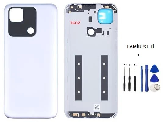 Xiaomi Redmi 10A FULL Kasa Arka Kapak Yan Tuş Takımı BEYAZ - TAMİR SETİ ürün görseli 1