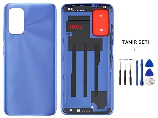 Xiaomi Redmi 9T FULL Kasa Arka Kapak Yan Tuş Takımı MAVİ - TAMİR SETİ ürün görseli 1