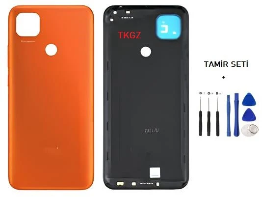 Xiaomi Redmi 9C FULL Kasa Arka Kapak Yan Tuş Takımı TURUNCU - TAMİR SETİ ürün görseli 1