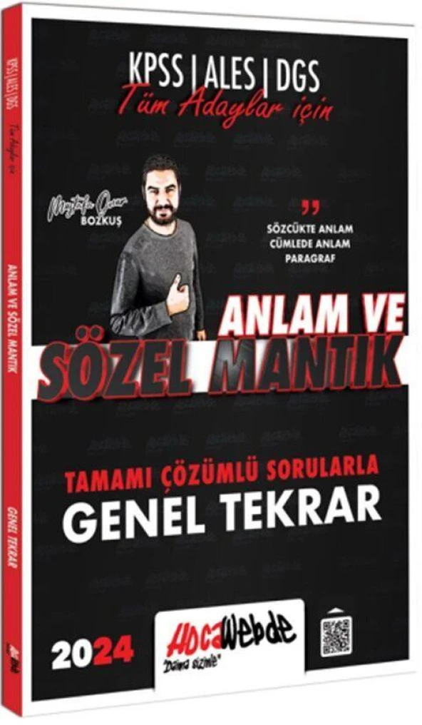 2024 Tüm Adaylar İçin Sözele Mantık Tamamı Çözümlü Sorularla Genel Tekrar Hocawebde Yayınları ürün görseli 1