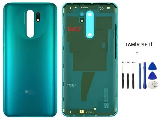 Xiaomi Redmi 9 FULL Kasa Arka Kapak Yan Tuş Takımı YEŞİL - TAMİR SETİ ürün görseli 1